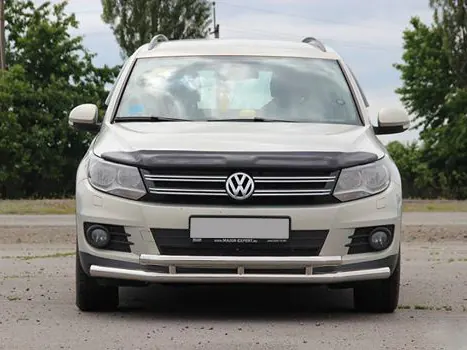 Передній захист ST016 (нерж) для Volkswagen Tiguan 2007-2016 рр — Volkswagen Tiguan 2007-2016 гг. DianaParts