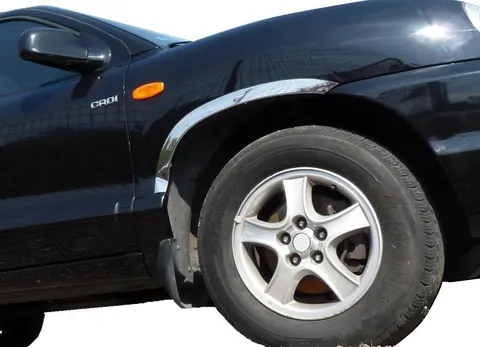 Накладки на арки (4 шт, нерж) для Hyundai Santa Fe 1 2000-2006 рр — Hyundai Santa Fe 1 2000-2006 гг. DianaParts