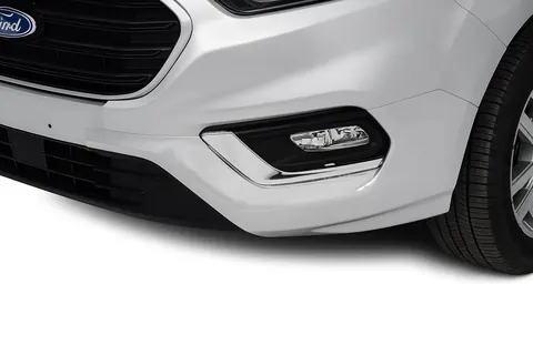 Накладки на противотуманки 2018-2026 (2 шт., нерж) Carmos - Турецька сталь для Ford Custom рр — Ford Custom 2013-2022 гг. DianaParts