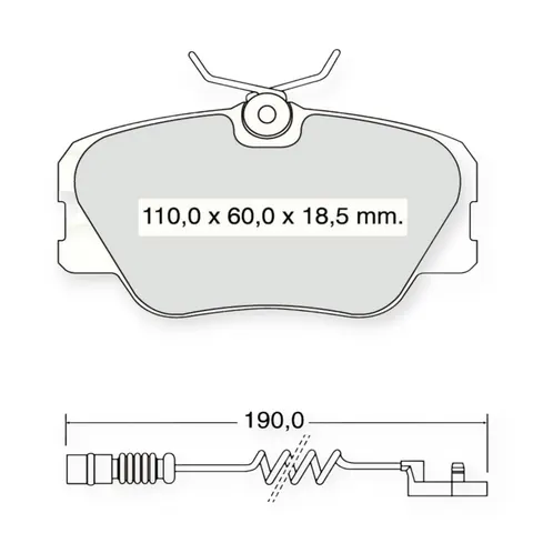 Колодки гальмівні Mercedes-Benz E-Class W124 (1993-1995) передні Dafmi-Intelli