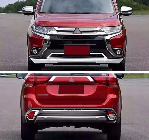 Передня і задня накладки (2 шт., 2015-2018) для Mitsubishi Outlander рр — Mitsubishi Outlander 2012-2021 гг. DianaParts