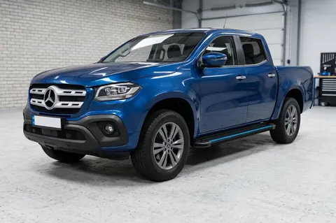 Бокові пороги Maya Blue (2 шт., алюміній) для Mercedes X class 2017-2020 рр — Mercedes X class 2017-2020 гг. DianaParts