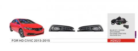 Противотуманки 2013-2015 (галогенні) для Honda Civic Sedan IX рр — Honda Civic Sedan IX 2011-2016 гг. DianaParts