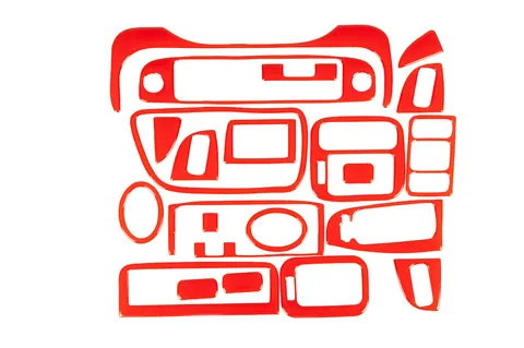 Накладки на панель (червоний колір) для Honda Civic 1995-2001 рр — Honda Civic 1995-2001 гг. DianaParts