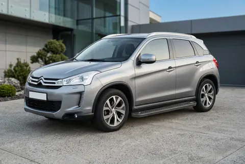 Бокові пороги Allmond Black (2 шт., алюміній) для Citroen C-4 Aircross 2012-2017 рр — Citroen C-4 Aircross 2012-2017 гг. DianaParts