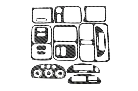 Накладки на панель Карбон для Renault Clio II 1998-2005 рр — Renault Clio II 1998-2005 гг. DianaParts