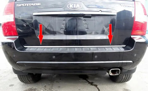 Кромка багажника (нерж.) для Kia Sportage 2004-2010 рр — Kia Sportage 2004-2010 гг. DianaParts