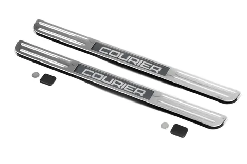 Накладки на пороги з підсвічуванням (2 шт, нерж) для Ford Courier 2014-2023 рр — Ford Courier 2014-2023 гг. DianaParts