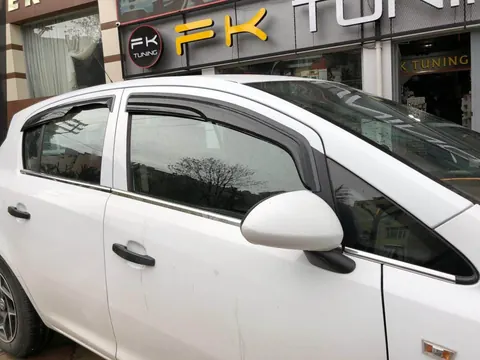 Зовнішня окантовка вікон (4 шт, нерж) OmsaLine - Італійська нержавійка для Opel Corsa D 2007-2014 рр — Opel Corsa D 2007-2014 гг. DianaParts