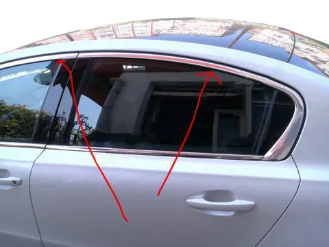 Верхня окантовка вікон (Sedan, нерж) для Peugeot 508 2010-2018 рр — Peugeot 508 2010-2018 гг. DianaParts