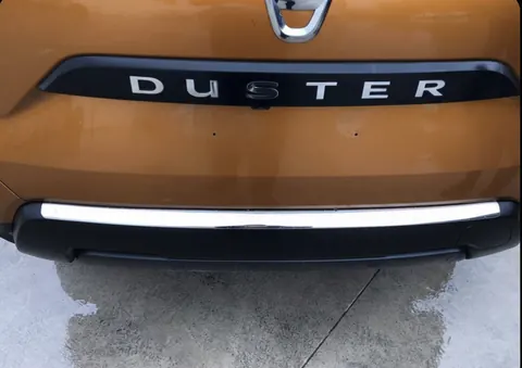 Накладка на задній бампер Carmos V2 (нерж) для Dacia Duster 2018-2024 рр — Dacia Duster 2018-2024 гг. DianaParts