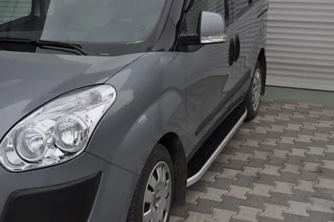 Бокові пороги Fullmond (2 шт., алюміній) Стандартна база для Fiat Doblo II 2010-2022 рр — Fiat Doblo II 2010-2022 гг. DianaParts