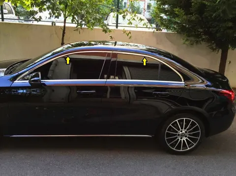 Верхня окантовка вікон (4 шт, нерж) для Mercedes A-сlass W177 2018- рр — Mercedes A-сlass W177 2018- гг. DianaParts
