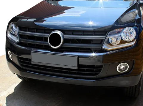 Накладки на протитуманні фари 2010-2012 (2 шт, нерж) для Volkswagen Amarok рр — Volkswagen Amarok 2010-2022 гг. DianaParts