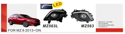 Противотуманки 2013-2015 (2 шт, галогенні) для Mazda 6 рр — Mazda 6 2012-2024 гг. DianaParts