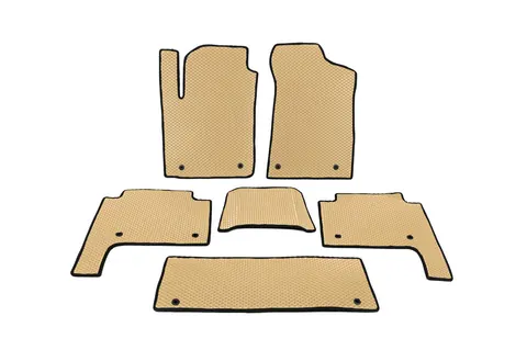 Килимки салону 3 ряди (EVA, Бежевий) для Nissan Patrol Y62 2010-2024 рр — Nissan Patrol Y62 2010-2024 гг. DianaParts