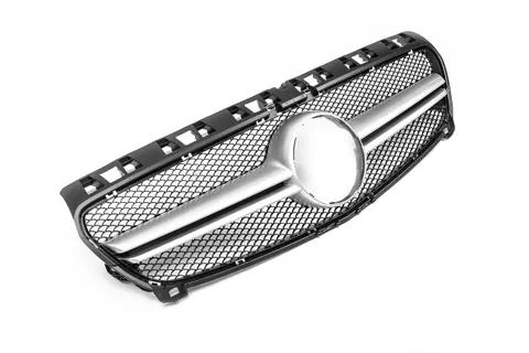 Передня решітка AMG Silver (2012-2015) для Mercedes A-сlass W176 рр — Mercedes A-сlass W176 2012-2018 гг. DianaParts
