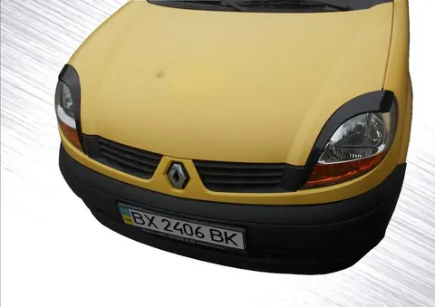 Війки (2 шт., Чорний ABS) (2003-2008) Чорний глянець для Renault Kangoo рр — Renault Kangoo 1998-2008 гг. DianaParts