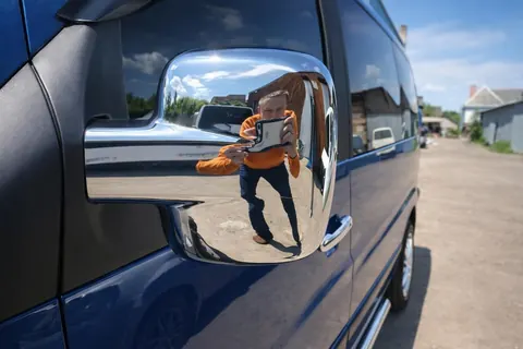 Накладки на дзеркала (2 шт, хром) Хромований пластик для Mercedes Vito W638 1996-2003 рр — Mercedes Vito W638 1996-2003 гг. DianaParts