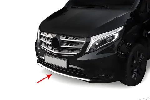 Накладки на передній бампер (нерж) для Mercedes Vito/V-class W447 2014- рр — Mercedes Vito/V-class W447 2014- гг. DianaParts