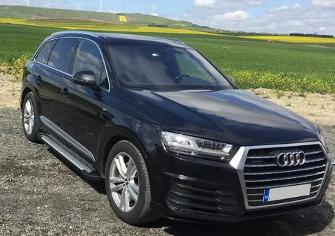 Бокові пороги Allmond Grey (2 шт., Алюміній) для Ауди Q7 2015-2026 рр — Audi Q7 2015–2026 гг. DianaParts