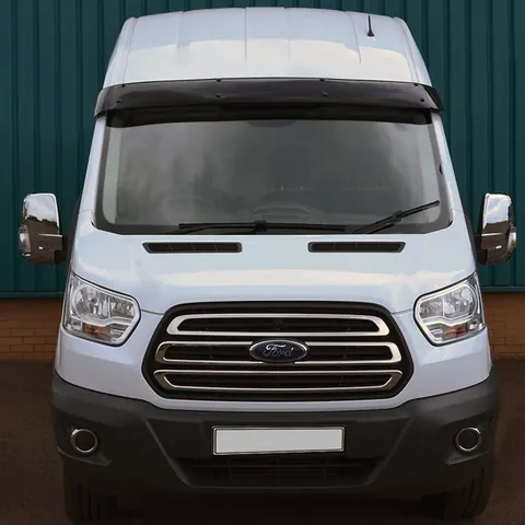 Козирьок на лобове скло (чорний глянець, 5мм) для Ford Transit 2014- рр — Ford Transit 2014- гг. DianaParts