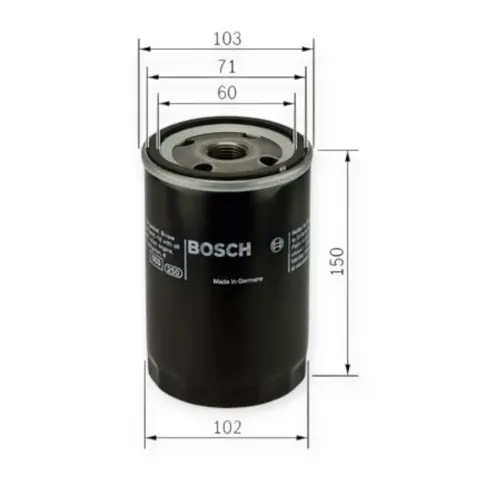Фільтр масляний Mitsubishi Pajero II-III-IV 2.8TD BOSCH