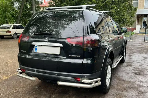 Задній захист AK003-Double (2 шт., нерж) для Mitsubishi Pajero Sport 2008-2015 рр — Mitsubishi Pajero Sport 2008-2015 гг. DianaParts