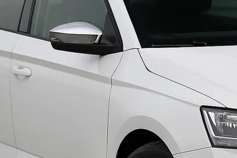 Накладки на дзеркала з вирізом під поворот (2 шт, нерж) для Skoda Rapid 2012-2019 рр — Skoda Rapid 2012-2019 гг. DianaParts