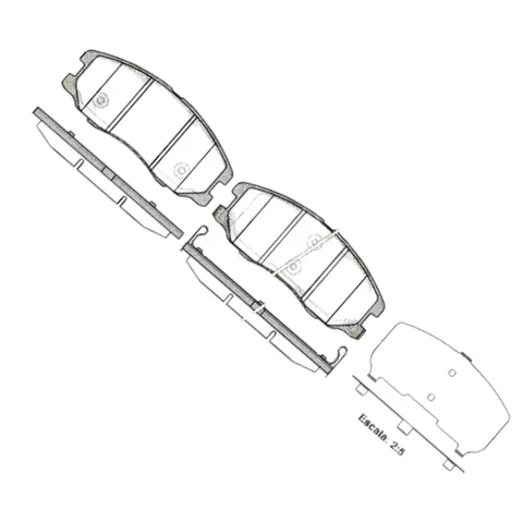 Колодки гальмівні Chevrolet Captiva, Opel Antara (2006-) передні ROADHOUSE — Гальмівна система DianaParts