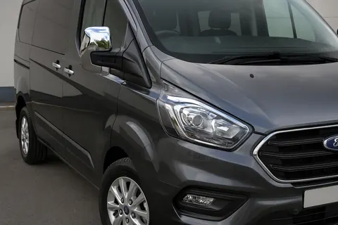 Накладки на дзеркала Сірий мат (2 шт., пласт) для Ford Custom 2013-2022 рр — Ford Custom 2013-2022 гг. DianaParts