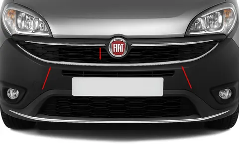 Накладка навколо нижньої решітки (2015-2026, нерж.) для Fiat Doblo II рр — Fiat Doblo II 2010-2022 гг. DianaParts
