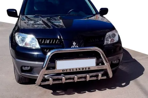 Кенгурятник WT004 (нерж.) для Mitsubishi Outlander 2001-2006 рр — Mitsubishi Outlander 2001-2006 гг. DianaParts