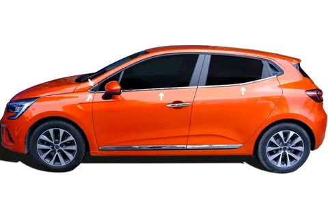 Нижня окантовка вікон (8 шт, нерж) для Renault Clio V 2019- рр — Renault Clio V 2019- гг. DianaParts