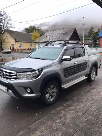 Рейлінги з перемичками (2 шт, Хром) для Toyota Hilux 2015- рр — Toyota Hilux 2015- гг. DianaParts
