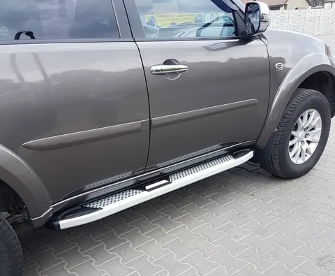 Бокові пороги Mevsim Grey (2 шт., Алюміній) для Mitsubishi Pajero Sport 2008-2015 рр — Mitsubishi Pajero Sport 2008-2015 гг. DianaParts
