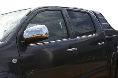 Молдинг скла (4 шт, нерж) Carmos - Турецька сталь для Toyota Hilux 2006-2015 рр — Toyota Hilux 2006-2015 гг. DianaParts