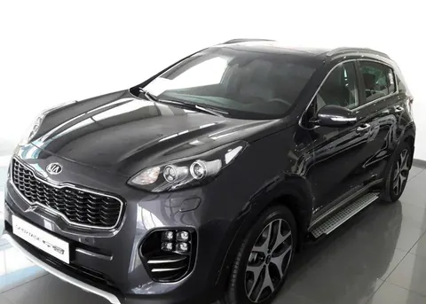 Бокові пороги Allmond Grey (2 шт., алюміній) для Kia Sportage 2015-2021 рр — Kia Sportage 2015-2021 гг. DianaParts