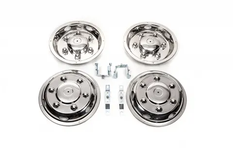 Ковпаки з нержавійки Ексклюзив V2 (2 катковий, 4 шт) для Mercedes Sprinter W906 2006-2018 рр — Mercedes Sprinter W906 2006–2018 гг. DianaParts