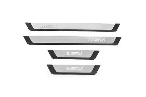 Накладки на пороги Flexill (4 шт, нерж.) для Mitsubishi ASX 2010-2023 рр — Mitsubishi ASX 2010-2023 гг. DianaParts
