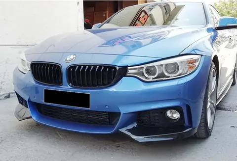 Накладка на передній бампер DPT Flap V-1 (для M-Technic, чорний глянець) для BMW 4 серія F32/F33/F36 2012-2020 рр — BMW 4 серия F32/F33/F36 2012-2020 гг. DianaParts