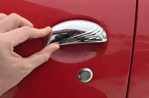 Накладки на ручки (2 шт., нерж) для Toyota Aygo 2007-2014 рр — Toyota Aygo 2007-2014 гг. DianaParts