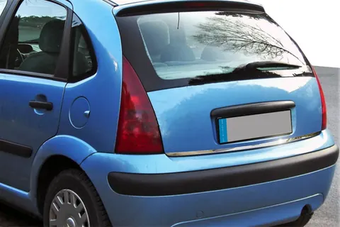Накладка нижньої кромки багажника (нерж) 2мм для Citroen C-3 2002-2009 рр — Citroen C-3 2002-2009 гг. DianaParts