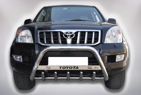 Кенгурятник WT004 (нерж) для Toyota Land Cruiser Prado 120 2002-2009 рр — Toyota Land Cruiser Prado 120 2002-2009 гг. DianaParts