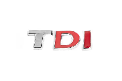 Напис TDI (під оригінал) T-хром, DI-червона для Volkswagen Passat B8 2015-2023 рр — Volkswagen Passat B8 2015-2023 гг. DianaParts