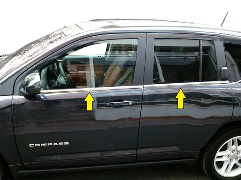 Нижня окантовка вікон (нерж) для Jeep Compass 2006-2016 рр — Jeep Compass 2006-2016 гг. DianaParts