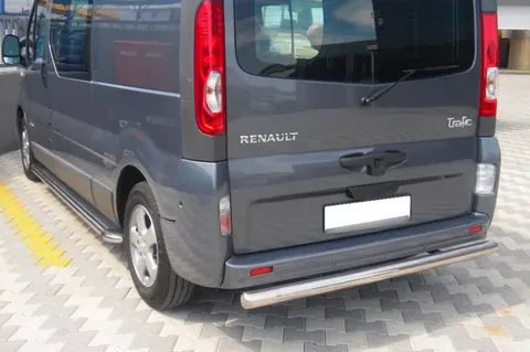 Задній захист AK002 (нерж) для Nissan Primastar 2002-2014 рр — Nissan Primastar 2002-2014 гг. DianaParts