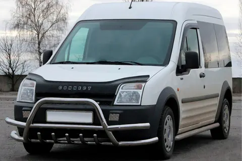 Кенгурятник з подвійними вусами WT004-Plus (нерж.) для Ford Connect 2002-2006 рр — Ford Connect 2002–2006 гг. DianaParts