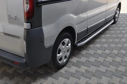 Бокові пороги Fullmond (2 шт., алюм.) Коротка база для Nissan Primastar 2002-2014 рр — Nissan Primastar 2002-2014 гг. DianaParts