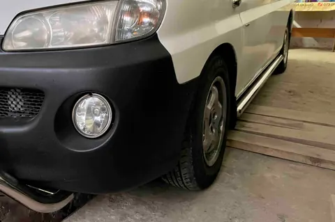 Бічні труби BB002 (2 шт., Нерж.) для Hyundai H200, H1, Starex 1998-2007 рр — Hyundai H200, H1, Starex 1998-2007 гг. DianaParts